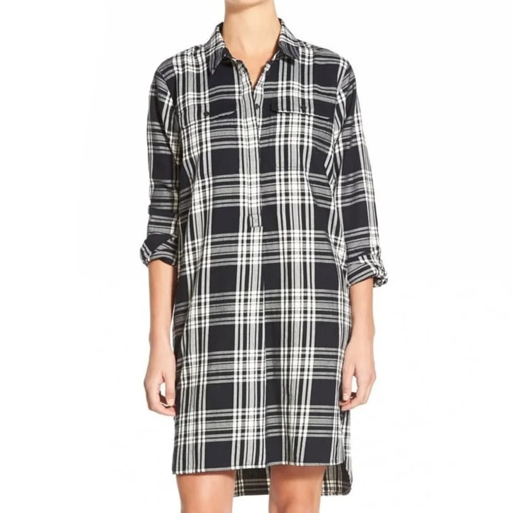 Madewell • Flannel Daywalk Shirtdress in Glendale Plaid
